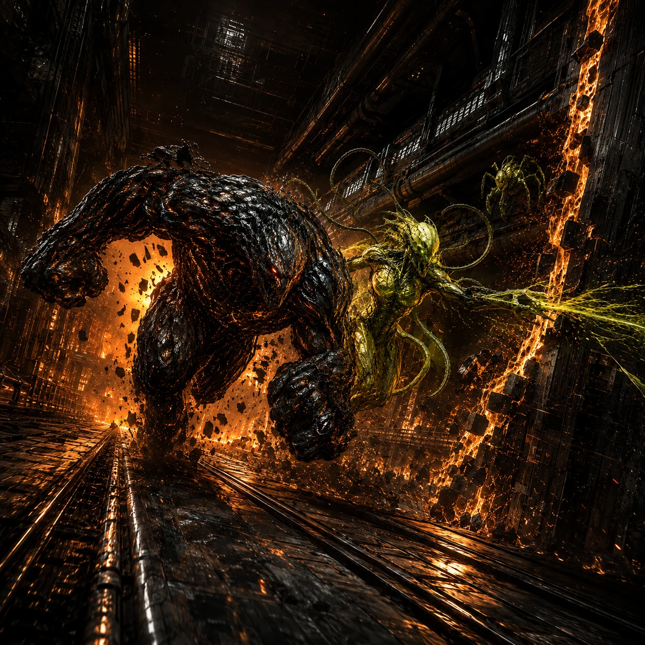 Beyond their first world.: elemental figures in a cinematic confrontation