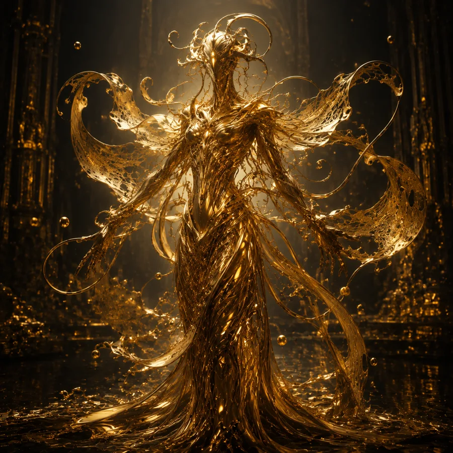 Gold elemental artwork